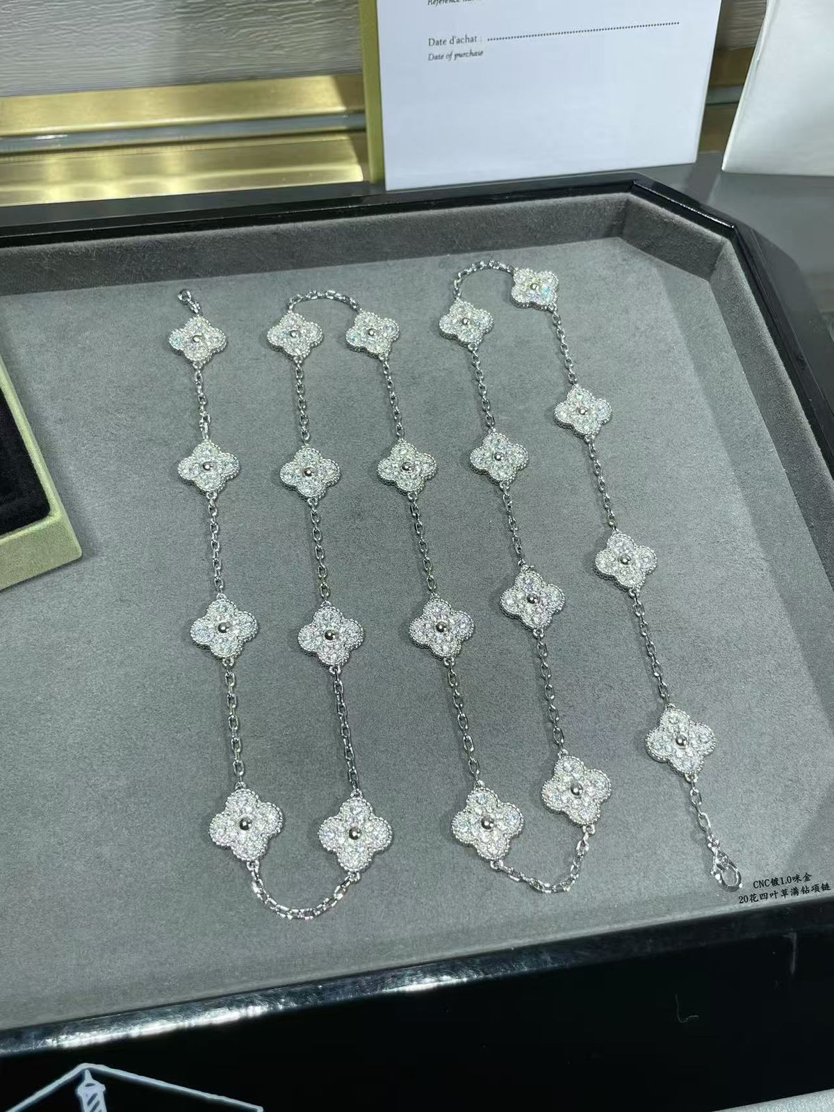 [Triumph Jewelry]CLOVER 20 MOTIFS FULL-DIAMOND NECKLACE