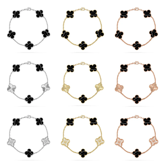 [Triumph Jewelry] CLOVER 5 MOTIF PULSAR STONE BRACELET COLLECTION