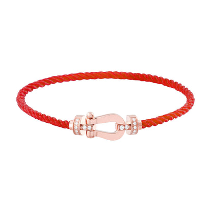 [Triumph Jewelry]FORCE 10 HALF DIAMOND PINK GOLD RED CORDERI LARGE AND MEDIUM MODEL