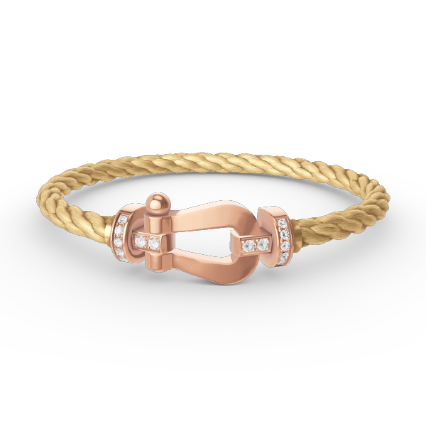 [Triumph Jewelry]FORCE LARGE HORSESHOE HALF DIAMOND BRACELET ROSE GOLD