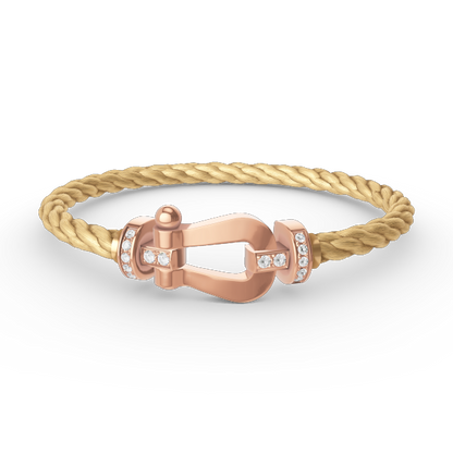 [Triumph Jewelry]FORCE LARGE HORSESHOE HALF DIAMOND BRACELET ROSE GOLD