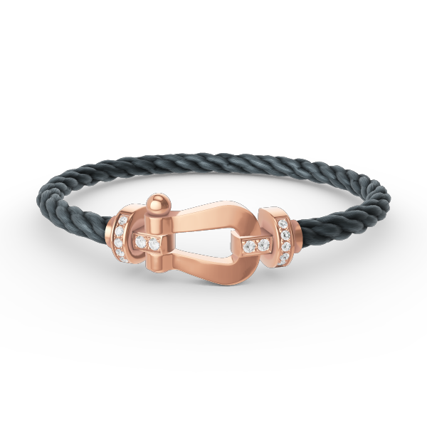 [Triumph Jewelry]FORCE LARGE HORSESHOE HALF DIAMOND BRACELET ROSE GOLD