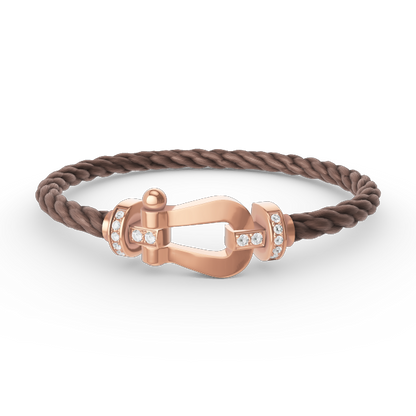 [Triumph Jewelry]FORCE LARGE HORSESHOE HALF DIAMOND BRACELET ROSE GOLD