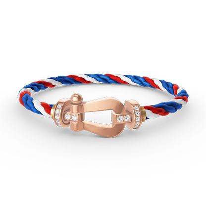 [Triumph Jewelry]FORCE LARGE HORSESHOE HALF DIAMOND BRACELET ROSE GOLD