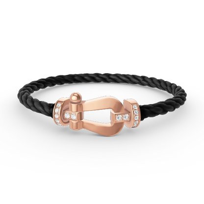 [Triumph Jewelry]FORCE LARGE HORSESHOE HALF DIAMOND BRACELET ROSE GOLD