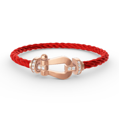 [Triumph Jewelry]FORCE LARGE HORSESHOE HALF DIAMOND BRACELET ROSE GOLD