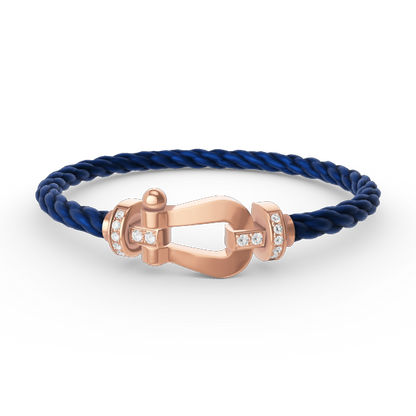 [Triumph Jewelry]FORCE LARGE HORSESHOE HALF DIAMOND BRACELET ROSE GOLD