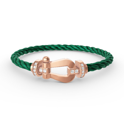 [Triumph Jewelry]FORCE LARGE HORSESHOE HALF DIAMOND BRACELET ROSE GOLD