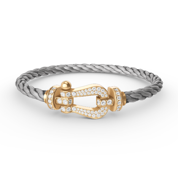 [Triumph Jewelry]FORCE LARGE HORSESHOE FULL DIAMOND BRACELET GOLD