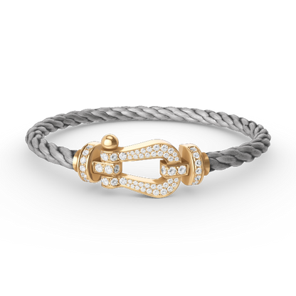 [Triumph Jewelry]FORCE LARGE HORSESHOE FULL DIAMOND BRACELET GOLD