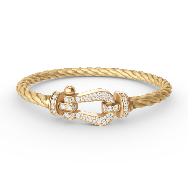 [Triumph Jewelry]FORCE LARGE HORSESHOE FULL DIAMOND BRACELET GOLD