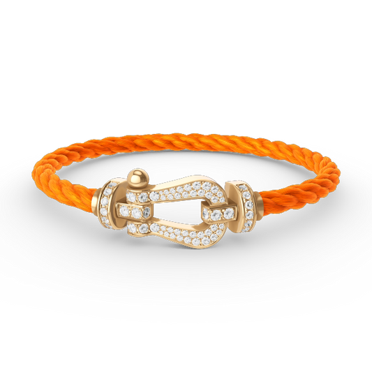 [Triumph Jewelry]FORCE LARGE HORSESHOE FULL DIAMOND BRACELET GOLD