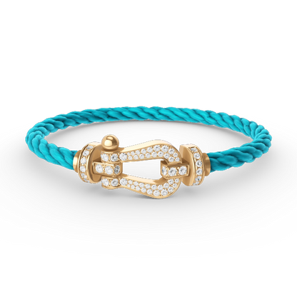 [Triumph Jewelry]FORCE LARGE HORSESHOE FULL DIAMOND BRACELET GOLD