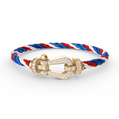 [Triumph Jewelry]FORCE LARGE HORSESHOE FULL DIAMOND BRACELET GOLD