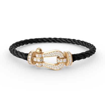 [Triumph Jewelry]FORCE LARGE HORSESHOE FULL DIAMOND BRACELET GOLD