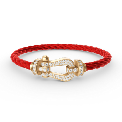 [Triumph Jewelry]FORCE LARGE HORSESHOE FULL DIAMOND BRACELET GOLD