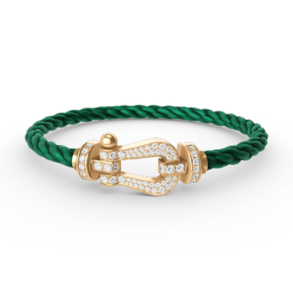 [Triumph Jewelry]FORCE LARGE HORSESHOE FULL DIAMOND BRACELET GOLD