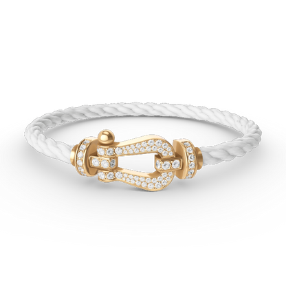 [Triumph Jewelry]FORCE LARGE HORSESHOE FULL DIAMOND BRACELET GOLD