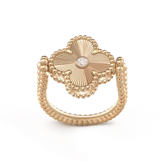 [Triumph Jewelry]CLOVER RIVERSIBLE ROSE GOLD RING