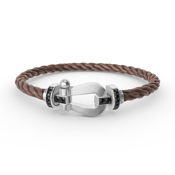 [Triumph Jewelry]FORCE LARGE HORSESHOE BLACK DIAMOND BRACELET SILVER