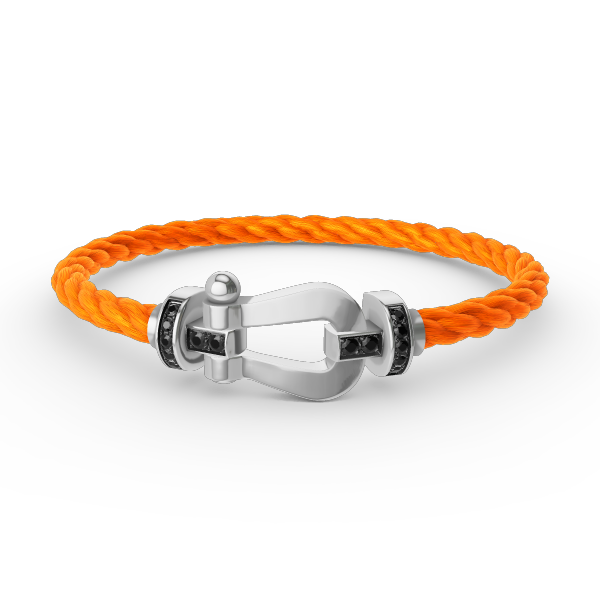 [Triumph Jewelry]FORCE LARGE HORSESHOE BLACK DIAMOND BRACELET SILVER