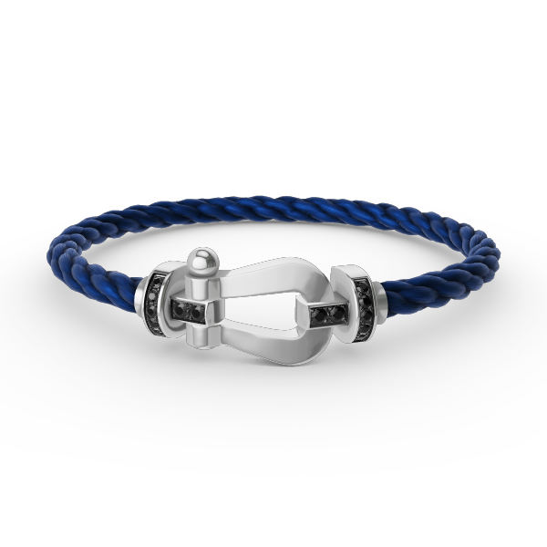 [Triumph Jewelry]FORCE LARGE HORSESHOE BLACK DIAMOND BRACELET SILVER