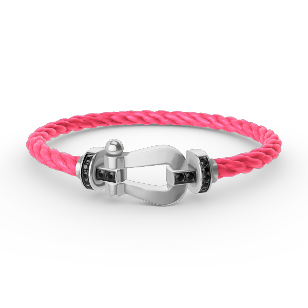 [Triumph Jewelry]FORCE LARGE HORSESHOE BLACK DIAMOND BRACELET SILVER