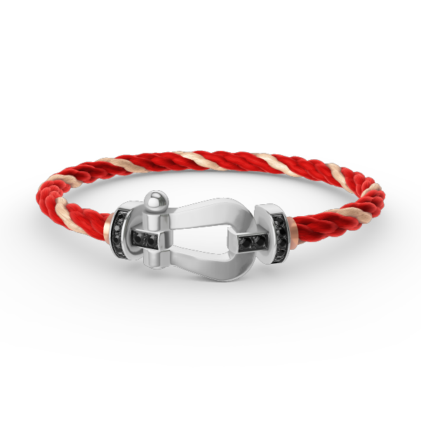 [Triumph Jewelry]FORCE LARGE HORSESHOE BLACK DIAMOND BRACELET SILVER