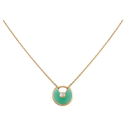 [Triumph Jewelry]AMULETTE GOLD MALACHITE NECKLACE