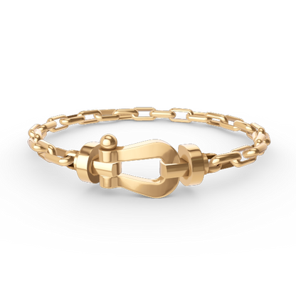 [Triumph Jewelry]FORCE LARGE HORSESHOE CLASP  METAL BRACELET