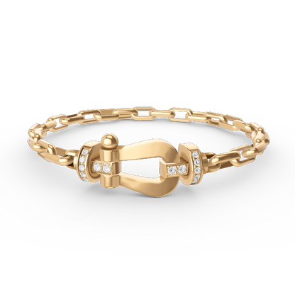 [Triumph Jewelry]FORCE LARGE HORSESHOE CLASP  METAL BRACELET