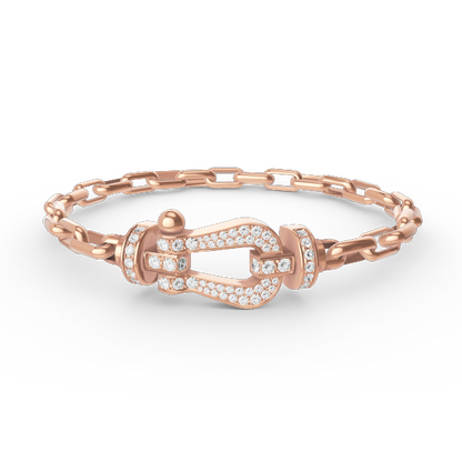 [Triumph Jewelry]FORCE LARGE HORSESHOE CLASP  METAL BRACELET