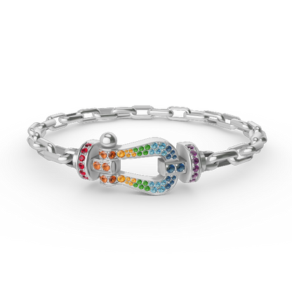 [Triumph Jewelry]FORCE LARGE HORSESHOE CLASP  METAL BRACELET