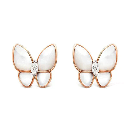 [Triumph Jewelry]BUTTERFLY MOP DIAMOND EARRINGS