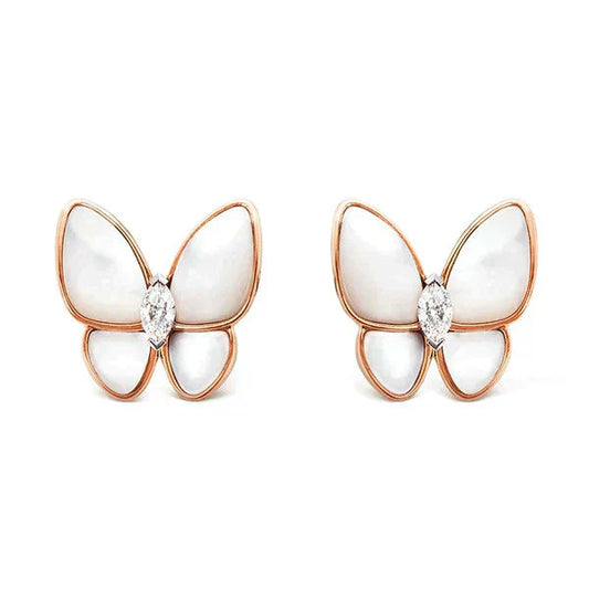 [Triumph Jewelry]BUTTERFLY MOP DIAMOND EARRINGS