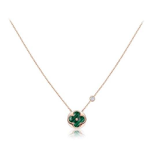 [Triumph Jewelry]SUN PEDANT PINK GOLD 1 DIAMOND NECKLACE