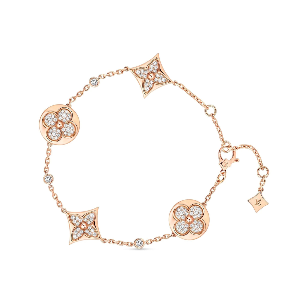 [Triumph Jewelry]STAR AND SUN 4 MOTIFS GOLD DIAMONDS BRACELET