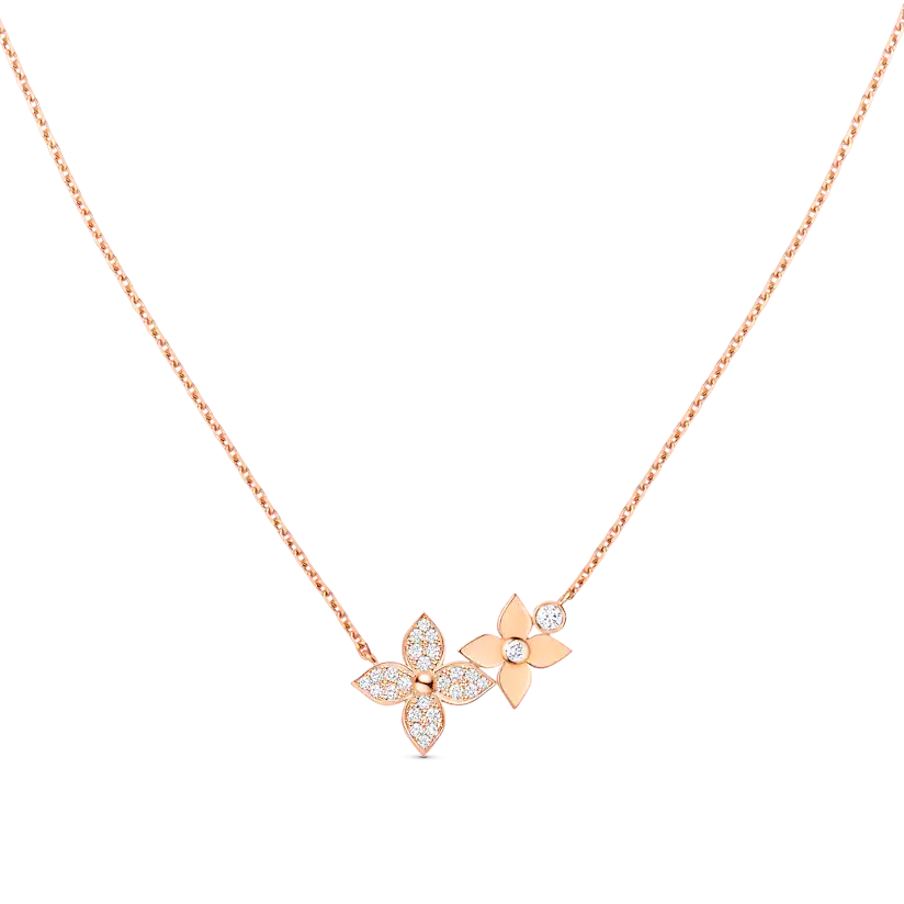 [Triumph Jewelry]STAR BLOSSOM NECKLACE PINK GOLD DIAMONDS
