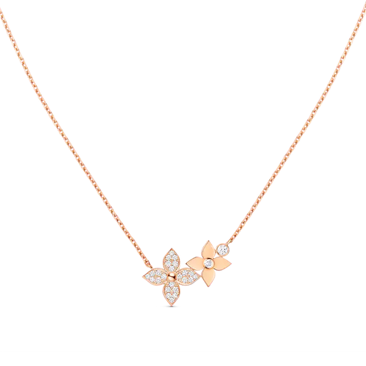 [Triumph Jewelry]STAR BLOSSOM NECKLACE PINK GOLD DIAMONDS