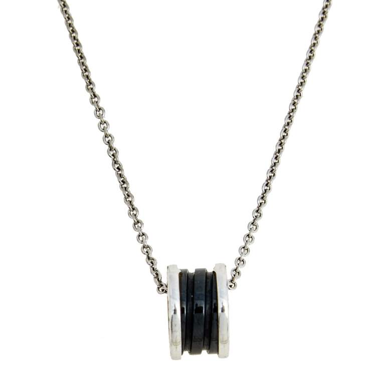 [Triumph Jewelry]ZERO 1 BLACK CERAMIC SILVER NECKLACE