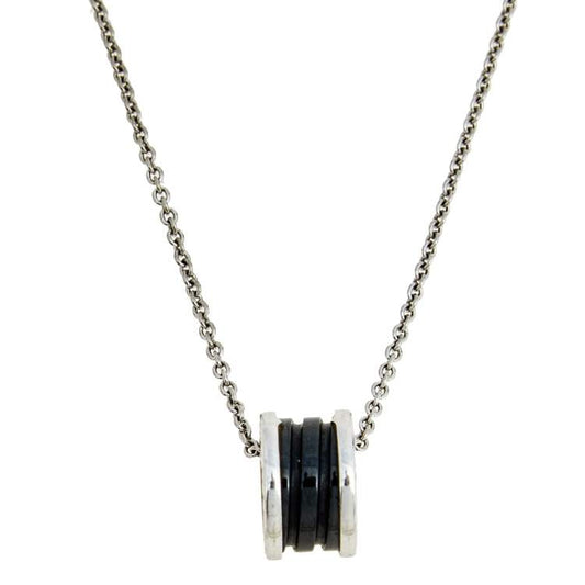 [Triumph Jewelry]ZERO 1 BLACK CERAMIC SILVER NECKLACE