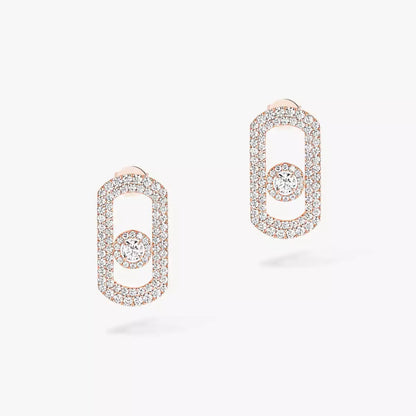 [Triumph Jewelry]So Move Pave_-Set Diamond Earrings in Silver