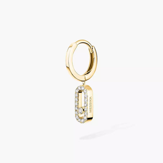 [Triumph Jewelry]Move Uno Single Diamond Hoop Earring