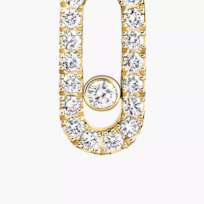 [Triumph Jewelry]Move Uno Single Diamond Hoop Earring