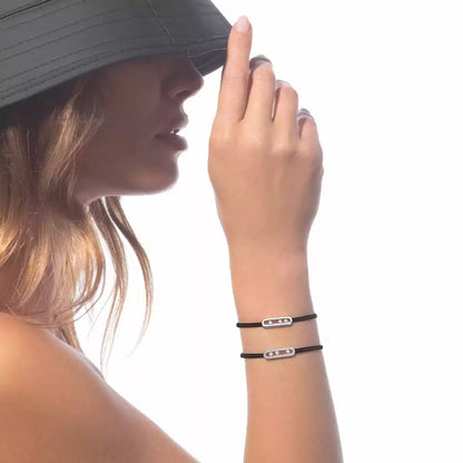 [Triumph Jewelry]MK Care(s) pink cord pavé bracelet