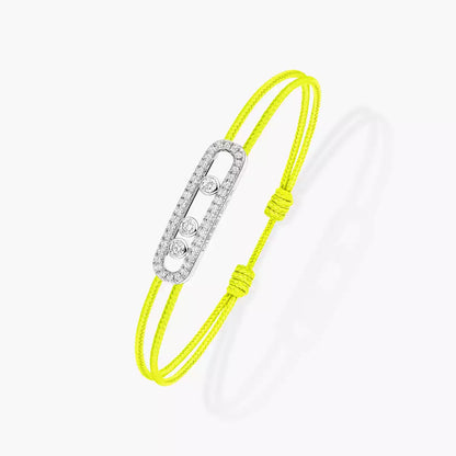 [Triumph Jewelry]MK Care(s) pink cord pavé bracelet
