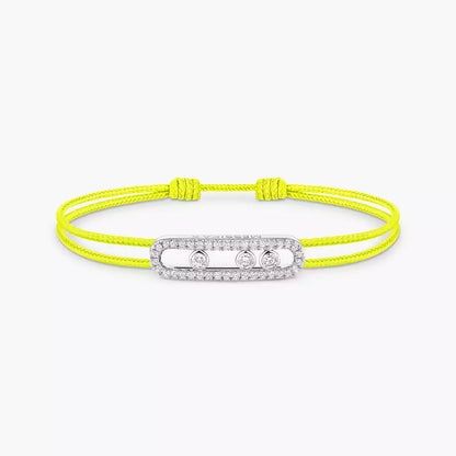[Triumph Jewelry]MK Care(s) pink cord pavé bracelet