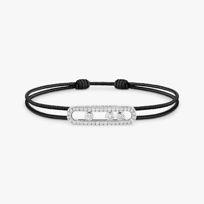 [Triumph Jewelry]MK Care(s) pink cord pavé bracelet