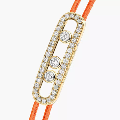 [Triumph Jewelry]MK Care(s) pink cord pavé bracelet