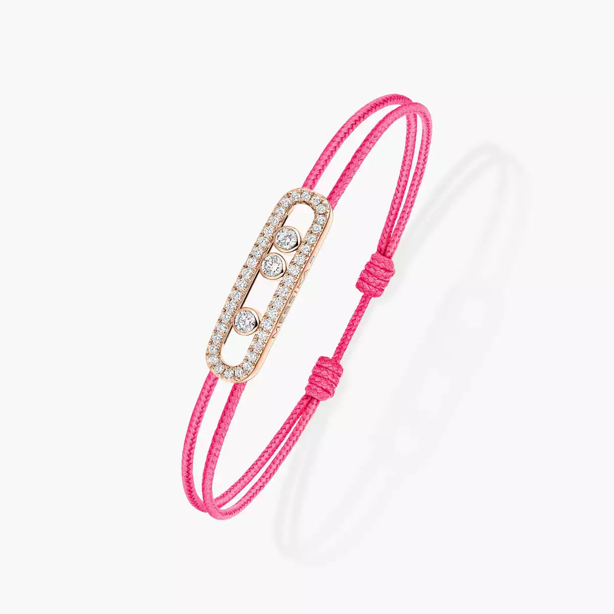 [Triumph Jewelry]MK Care(s) pink cord pavé bracelet